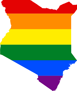 IMapa de Kenia con la bandera LGBTI. (https://commons.wikimedia.org/wiki/File:LGBT_flag_map_of_Kenya.svg) 