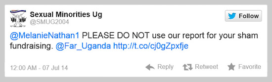  (@MelanieNathan1 POR FAVOR NO uses nuestro informe para tu falsa captación de fondos. @Far_Uganda http://t.co/cj0gZpxfje)