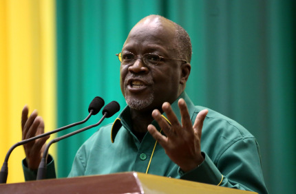 Presidente de Tanzania John Magufuli (foto cortesía de CGTN África)