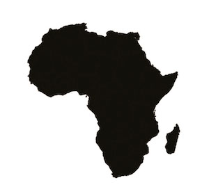 Silueta del continente africano